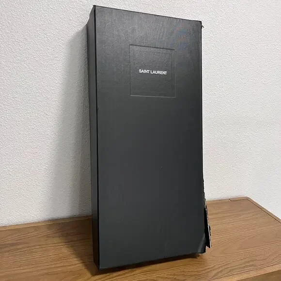 Saint Laurent Tall Knee-High Black Patent Leather Boots 40 - Picture 11 of 13